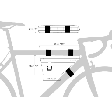 Сумка велосипедная Birzman Packman Travel Frame Pack Satellite Down-Side, на раму, BM17-BAG-FR-SA