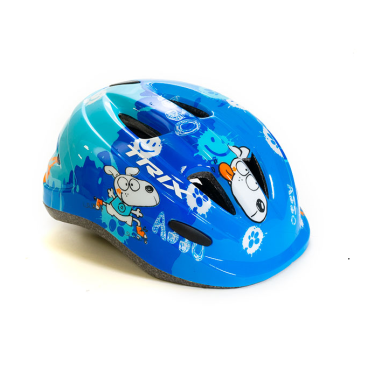 Шлем велосипедный TRIX, детский, кросс-кантри, 9 отверстий, синий, "dog"