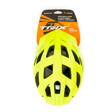Шлем велосипедный TRIX, кросс-кантри, 22 отверстия, неоновый желтый матовый, PNY24(L)NE-YELLOW