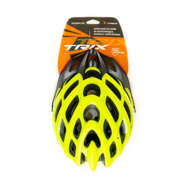 Шлем велосипедный TRIX, кросс-кантри, 35 отверстий, неоновый желтый, PNY41(L)NE-YELLOW