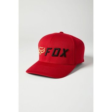 Бейсболка велосипедная Fox Apex Flexfit Hat, RED/BLACK, 2021, 26044-055