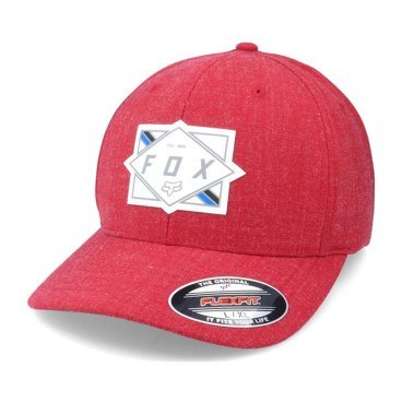 Бейсболка велосипедная Fox Burnt Flexfit Hat, chili, 2021, 27095-555
