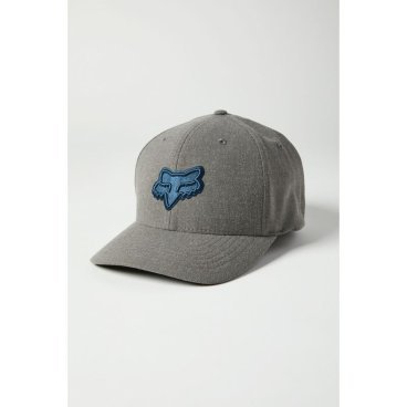 Бейсболка велосипедная Fox Transposition Flexfit Hat, GREY/BLUE, 2021, 23688-036-L/XL