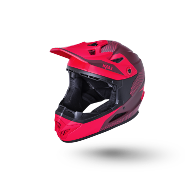 Велошлем KALI Zoka Full Face, DH/BMX, 6 отверстий, LDL, Dash матовый/красный/бордовый, 2021