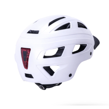 Велошлем KALI CRUZ, URBAN/CITY/MTB, с фонариком, белый, 2021, 02-50721126