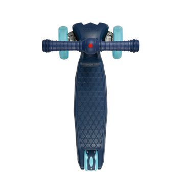 Самокат Maxiscoo Junior Delux, трехколесный, складной, со светящимися колесами, синий, 2021