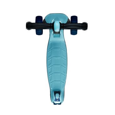 Самокат Maxiscoo Junior Plus, трехколесный, складной, со светящимися колесами, голубой, 2021