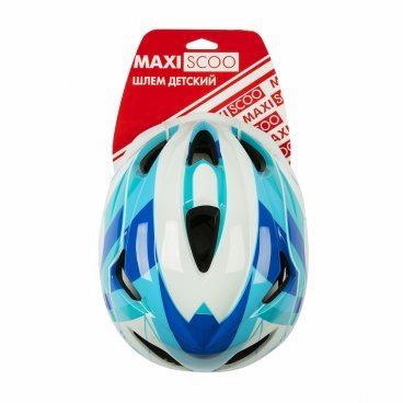 Шлем велосипедный Maxiscoo, детский, голубой