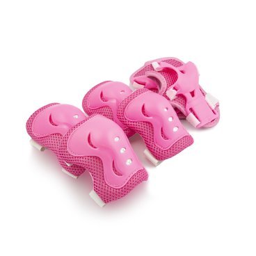 Комплект защиты Maxiscoo, детский (наколенники, налокотники, защита запястья), розовый