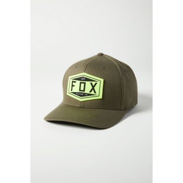 Бейсболка велосипедная Fox Emblem Flexfit Hat, olive green, 2021, 27096-099-L/XL