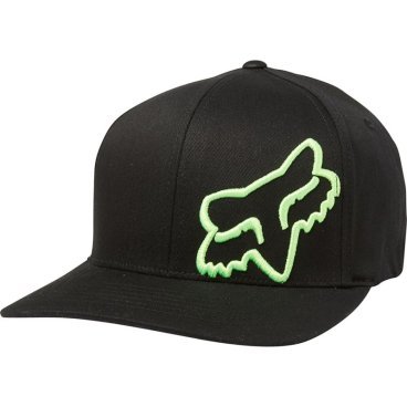 Бейсболка велосипедная Fox Flex 45 Flexfit Hat, black/green, 2021