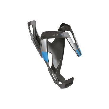 Флягодержатель велосипедный Elite Vico carbon, матовый черный/синий, 0156121