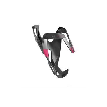 Флягодержатель велосипедный Elite Vico carbon, матовый черный/розовый, 0156110