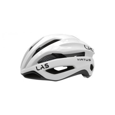 Шлем велосипедный LAS Virtus Carbon, белый с черным, 2021