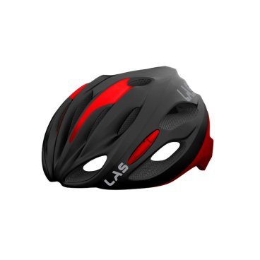 Шлем велосипедный LAS COBALTO, чёрный матовый с красным