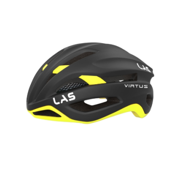 Шлем велосипедный LAS VIRTUS, чёрный матовый с ярко-жёлтым