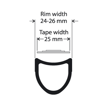 Лента для трубок велосипедная Tufo MTB Gluing Tape, ободная, 29", 25 мм, для MTB, GLP1D1106150