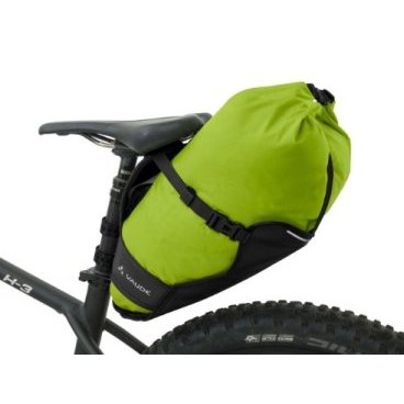 Сумка велосипедная VAUDE Trailsaddle, подседельная, большая, black/green, 12700