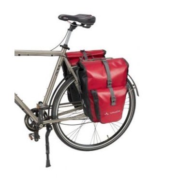 Сумка велосипедная VAUDE Aqua Back Plus, большая, на багажник, комплект 2 шт,  red, 12412