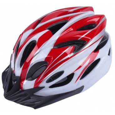 Шлем велосипедный Vinca Sport VSH 25, взрослый, IN-MOLD, красно-белый, VSH 25 Red-White (L)