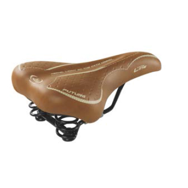 Седло велосипедное MONTE GRAPPA FUTURE, мужское, с пружинами, 275 х 170 мм, коричневый