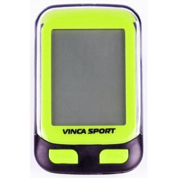 Велокомпьютер Vinca Sport V-3500, проводной, 12 функций, индивидуальная упаковка, желтый/черный, V-3500 lime/black