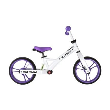 Фото Беговел TechTeam Milano 4, детский, колеса EVA, 12", 2021, фиолетовый, TT002012
