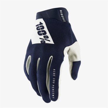 Велоперчатки 100% Ridefit Glove, Navy/White, 2021, 10014-375-12