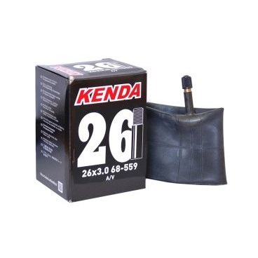 Камера велосипедная Kenda, 26''x3.00, для Downhill, a/v, черная, 514471