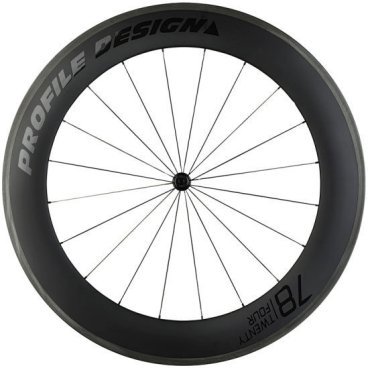 Колесо велосипедное Profile Design Wheel 78 Twenty Four Tubular Front, переднее, 700С, Black, W7824TUBF1-1