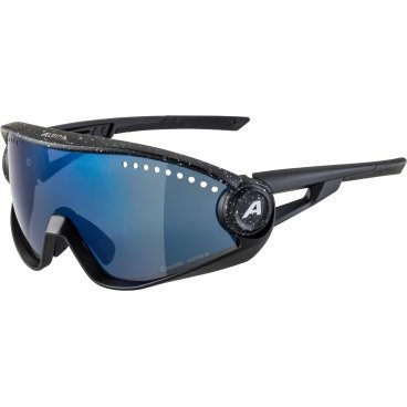 Очки велосипедные Alpina 5W1NG CM+, солнцезащитные, Black Blur/Blue Mirror 2021, A8656331