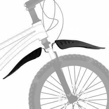 Крылья велосипедные Maxiscoo, комплект, 20", черный, MSC-F2002