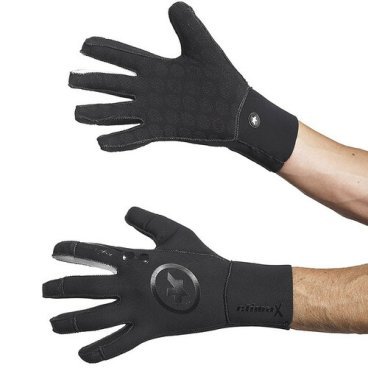 Перчатки велосипедные ASSOS rainGloves evo7, унисекс, длиный палец, blackSeries, P13.52.519.12.L