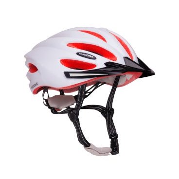 Шлем велосипедный HUDORA Basalt, бело-оранжевый