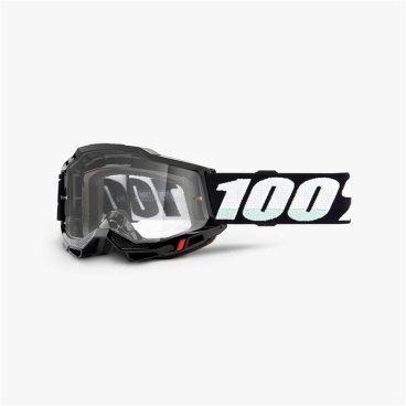 Маска велосипедная 100% Accuri 2 Goggle, Black / Clear Lens, 50221-101-01
