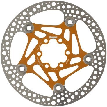 Ротор велосипедный HOPE FLOATING DISC, 160 мм, 6 болтов, оранжевый, HBSP3611606FC
