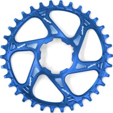 Фото Звезда велосипедная HOPE, для системы с прямым монтажом, 28 Т, профиль узкий/широкий, офсет 3 мм, синий, RR28BHCSPB