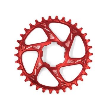Фото Звезда велосипедная HOPE, для системы с прямым монтажом, 30 зубьев, узкий/широкий, с офсетом 3 мм, красный, RR30BHCSPR