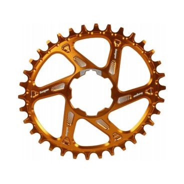 Звезда велосипедная HOPE, для системы с прямым монтажом, овал 12%, 34Т, узкий/широкий, оранжевый, RR34BHCSPOVC