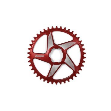 Фото Звезда велосипедная HOPE Spiderless RX Chainring, для системы с прямым монтажом, 38Т, узкий/широкий, красный, RR38RXSPR