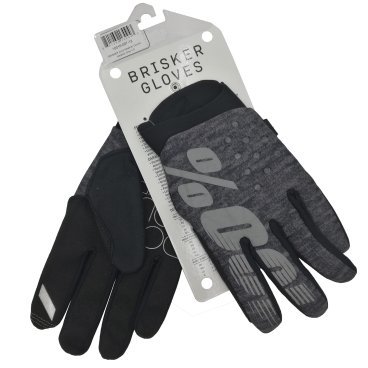 Велоперчатки 100% Brisker Glove Heather Grey, 2018, 10016-007-12