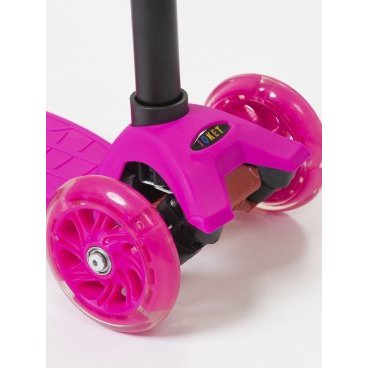 Самокат ROOK Joket, детский, 4 светящихся колеса, нагрузка до 50 кг, розовый K004, ЦБ-00004910