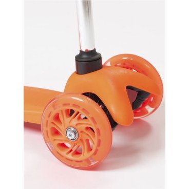 Самокат ROOK Valt, детский, трёхколесный, светящиеся колёса, нагрузка до 40 кг, оранжевый K002, ЦБ-00004906