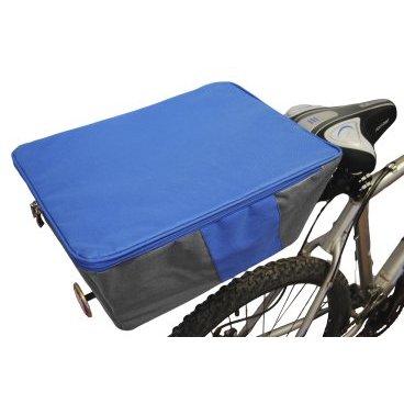 Багажник велосипедный VELOGRUZ, с корзиной, задний, синий, 17777