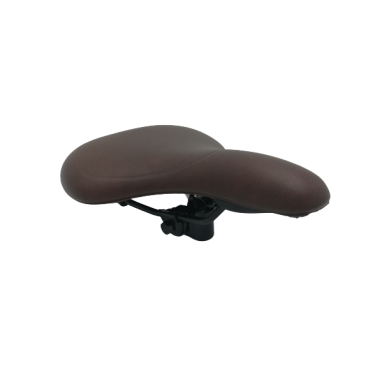 Седло велосипедное JOY KIE, MTB, 260*200mm, комфорт, эластомер, 450гр, коричневое, KS-9040