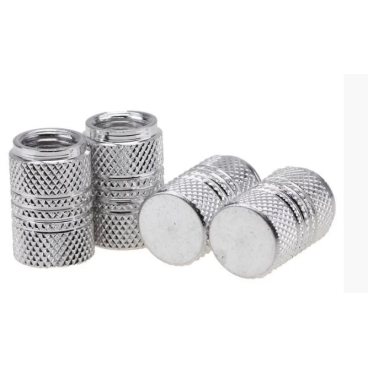 Колпачок на ниппель Vinca Sport, алюминиевый, серебро, 10 штук, CAP 01 silver