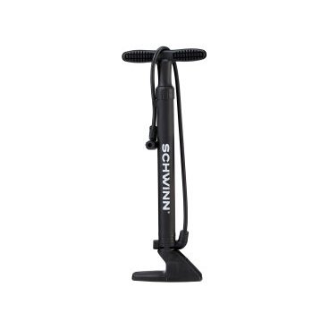 Насос велосипедный SCHWINN Basic Floor Pump, напольный, пластиковый, чёрный, SW75234 3PK