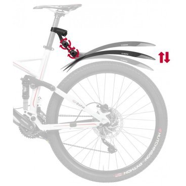 Крыло велосипедное ZEFAL DEFLECTOR RM90+, заднее, 27,5", 29", пластик, черный, 2532