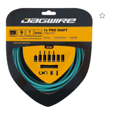 Фото Велосипедный набор рубашек и тросиков переключения Jagwire Pro Shift Kit 1X Bianchi Celeste, PCK558