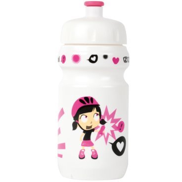 Фляга велосипедная ZEFAL LITTLE Z - Z-Girl, пластик, детская, 350 мл, белый/розовый, 162G